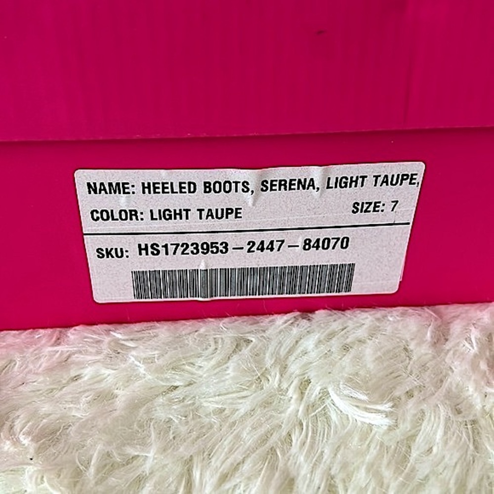 Suede Light Taupe Lace Up Faux Fur Boots - Picture 5 of 17